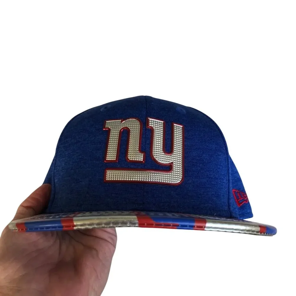 New York Giants Snapback Hat New Era Youth Limited Edition NY NFL Metallic READ
